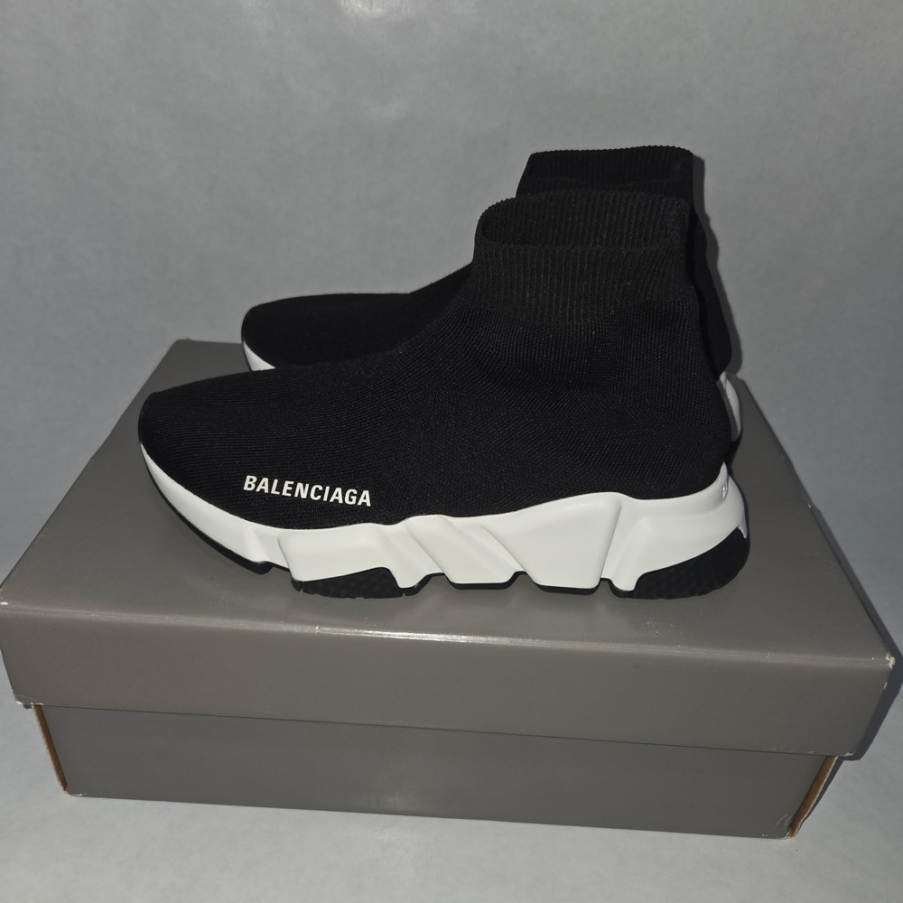 Balenciaga Black and White Sock Sneakers